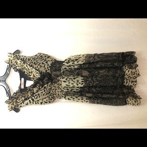 Animal print dress with stretch waist. NWT